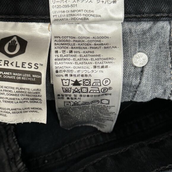 Levis 511 Jeans Mens 28x29 Black Slim Authentic Straight Premium Classic Casual - Picture 8 of 10